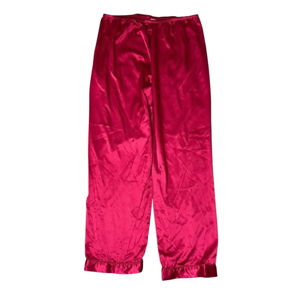 VICTORIA’S SECRET Silky Satin Red Hot Hearts Pajamas Matching Set Bundle Size M - Picture 5 of 9